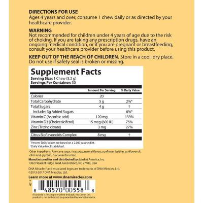 Vitamin C+ D3 Cho Trẻ Em Dạng Kẹo – DNA Miracles® Vitamin C + D3 Chews.2