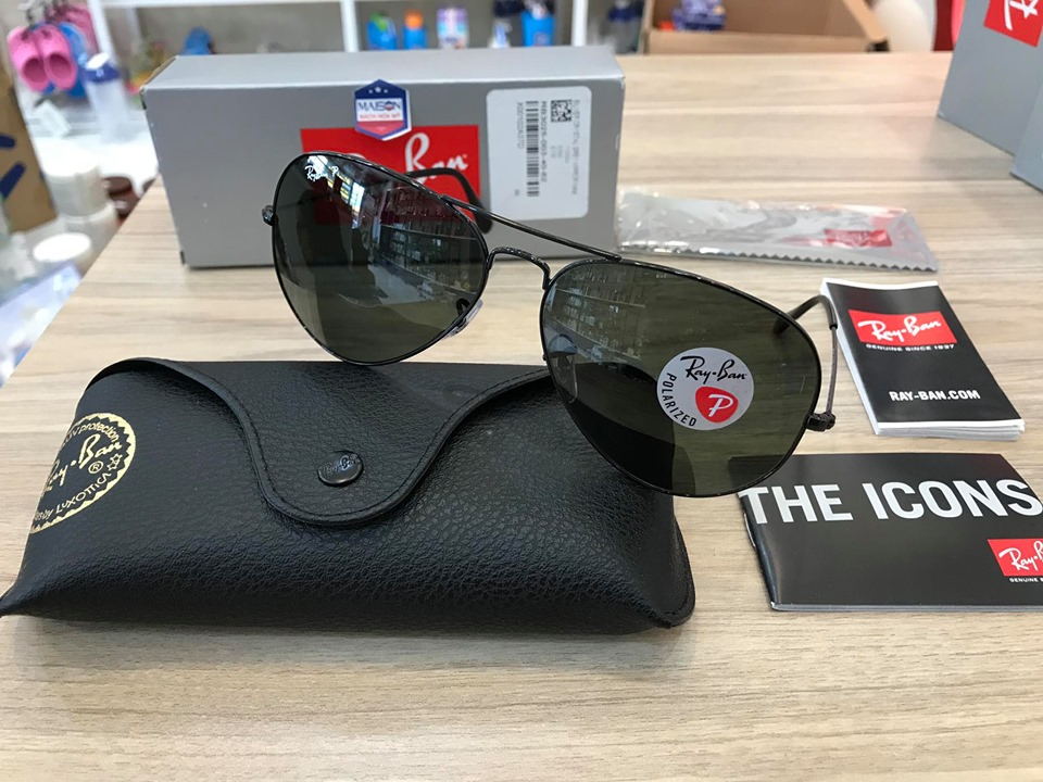 Mắt kính RayBan Aviator RB3025 Green/Black POLARIZED Chống Chói - Size 58 -  MAISON STORE