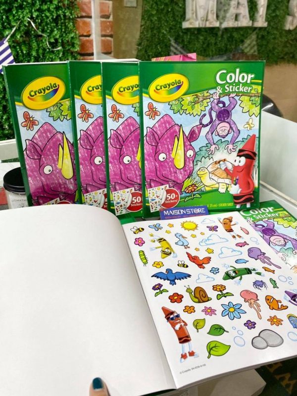 Tranh Tô Màu Sáp Crayola +50 Stickers 96 Trang - Maison Store