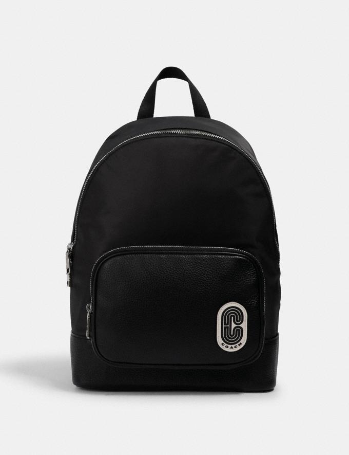 court backpack in signature nylon with coach patch